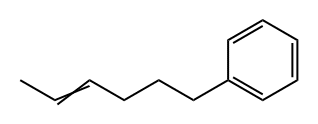 4-ヘキセニルベンゼン 化学構造式