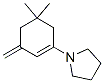 1-(5,5-ジメチル-3-メチレン-1-シクロヘキセン-1-イル)ピロリジン 化学構造式