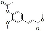 3-Methoxy-4-acetoxybenzeneacrylic acid methyl ester 结构式