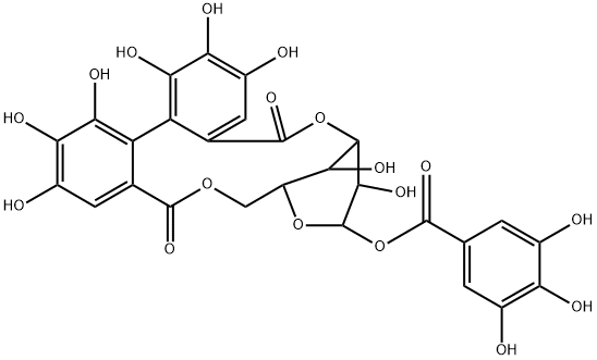 23094-69-1 3,4,5-トリヒドロキシ安息香酸3-O,6-O-[(4,4',5,5',6,6'-ヘキサヒドロキシ-1,1'-ビフェニル-2,2'-ジイル)ビスカルボニル]-β-D-グルコピラノシル