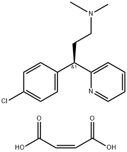 (-)-クロルフェニラミンマレイン酸塩 化学構造式