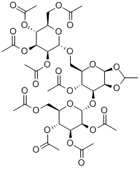 4-O-乙酰基-3,6-二-O-(2,3,4,6-四-O-乙酰基-Α-D-吡喃甘露糖基)-1,2-乙基半胱氨酸-Β-D-吡喃甘露糖, 230953-17-0, 结构式