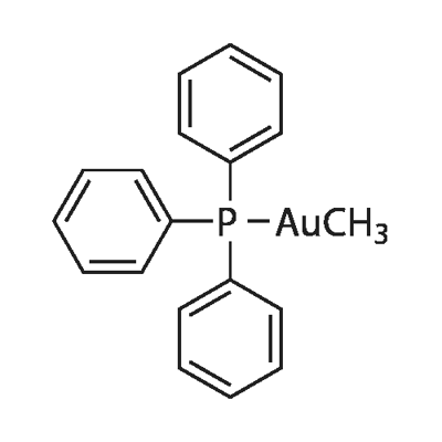 METHYL(TRIPHENYLPHOSPHINE)GOLD (I) Struktur