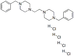 1-benzyl-4-[2-(4-benzylpiperazin-1-yl)ethyl]piperazine tetrahydrochlor ide Structure