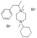 Piperazinium, 1-cyclohexyl-1,4-dimethyl-4-(alpha-methylphenethyl)-, di bromide Struktur