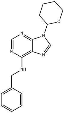 N-苄基-9-(四氢-2H-吡喃-2-基)腺嘌呤, 2312-73-4, 结构式