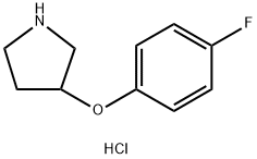 3-(4-氟苯氧基)吡咯烷盐酸盐, 23123-11-7, 结构式