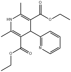 2,6-Dimethyl-4-(2-pyridyl)-1,4-dihydropyridine-3,5-dicarboxylic acid diethyl ester,23125-28-2,结构式