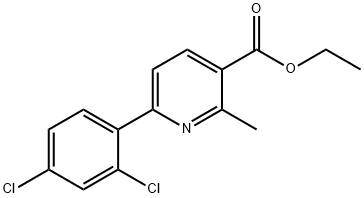 ETHYL 6-(2,4-DICHLOROPHENYL)-2-METHYLPYRIDINE-3-CARBOXYLATE Struktur