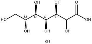 (2ξ)-D-gluco-ヘプトン酸/カリウム,(1:x) 化学構造式