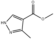 3-メチル-1H-ピラゾール-4-カルボン酸メチル 化学構造式