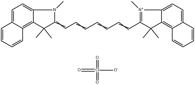 2-[7-[(1,3-ジヒドロ-1,1,3-トリメチル-2H-ベンゾ[e]インドール)-2-イリデン]-1,3,5-ヘプタトリエニル]-1,1,3-トリメチル-1H-ベンゾ[e]インドール-3-イウム·過塩素酸アニオン 化学構造式