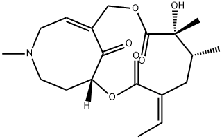 (12R)-4-メチル-12-ヒドロキシ-4,8-セコセネシオナン-8,11,16-トリオン 化学構造式