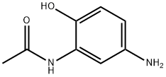 N-(5-アミノ-2-ヒドロキシフェニル)アセトアミド 化学構造式