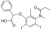 2-[3-(N-Methylpropionylamino)-2,4,6-triiodophenoxy]-2-phenylacetic acid 结构式