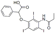 2-Phenyl-2-(3-propionylamino-2,4,6-triiodophenoxy)acetic acid 结构式