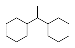 1-cyclohexylethylcyclohexane Struktur