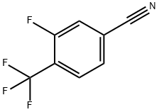 3-フルオロ-4-(トリフルオロメチル)ベンゾニトリル 化学構造式