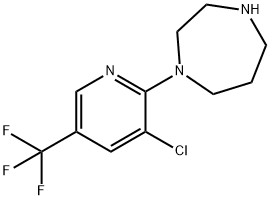 1-[3-氯-5-(三氟甲基)吡啶]-1,4-二氮杂庚烷 结构式