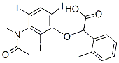 2-[3-(N-Methylacetylamino)-2,4,6-triiodophenoxy]-2-(o-tolyl)acetic acid 结构式