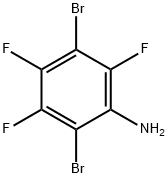 2,5-ジブロモ-3,4,6-トリフルオロアニリン 化学構造式