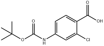 4-(BOC-氨基)-2-氯苯甲酸 结构式