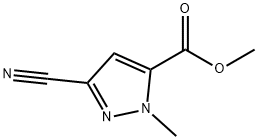3-氰基-1-甲基-5-吡唑甲酸甲酯 结构式
