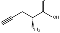 (R)-Α-プロパルギルグリシン 化学構造式