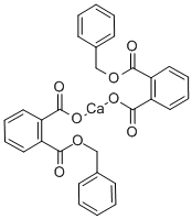 ビス(フタル酸1-フェニルメチル)カルシウム 化学構造式