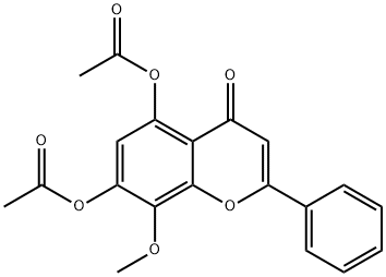 5,7-Diacetoxy-8-methoxyflavone Struktur