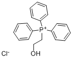 (2-ヒドロキシエチル)トリフェニルホスホニウム·クロリド 化学構造式