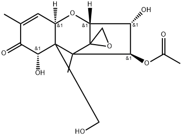 4β-アセトキシ-12,13-エポキシ-3α,7α,15-トリヒドロキシトリコテカ-9-エン-8-オン 化学構造式