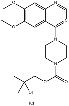 (2-hydroxy-2-methyl-propyl) 4-(6,7-dimethoxyquinazolin-4-yl)piperazine-1-carboxylate hydrochloride|化合物 T27552