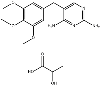 Milchsure, Verbindung mit 5-(3,4,5-Trimethoxybenzyl)pyrimidin-2,4-diamin (1:1)