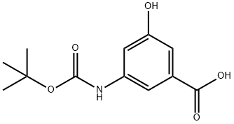 3-[(tert-Butoxycarbonyl)amino]-5-hydroxybenzoic acid Struktur