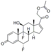 6alpha,9-difluoro-11beta,21-dihydroxypregna-1,4,16-triene-3,20-dione 21-acetate Structure