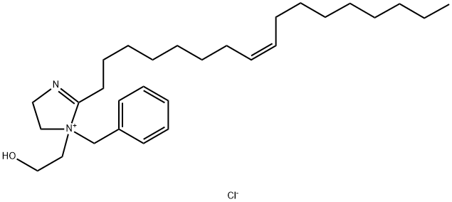 (Z)1-(benzyl)-2-(8-heptadecenyl)-4,5-dihydro-1-(2-hydroxyethyl)-1H-imidazolium chloride Structure