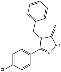 4-苄基-5-(4-氯-苯基)-4H-[1,2,4]三唑-3-硫醇,23282-92-0,结构式