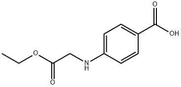 4-[(2-エトキシ-2-オキソエチル)アミノ]安息香酸 化学構造式