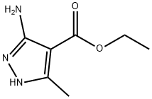 3-アミノ-5-メチルピラゾール-4-カルボン酸エチル 化学構造式