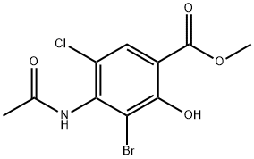 Methyl 4-(acetylaMino)-3-broMo-5-chloro-2-hydroxybenzoate Structure