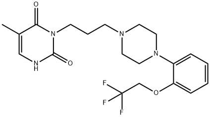 5-METHYL-3-[3-[3-[4-[2-(2,2,2-TRIFLUOROETHOXY)PHENYL]-1-PIPERAZINYL]PROPYL]-2,4-(1H,3H)-PYRIMIDINEDIONE] HYDROCHLORIDE Structure