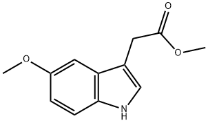 5-メトキシ-1H-インドール-3-酢酸メチル 化学構造式