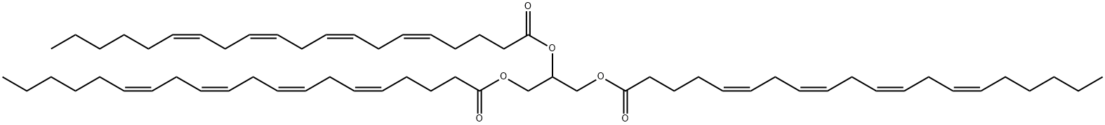 トリアラキドン酸1,2,3-プロパントリイル 化学構造式