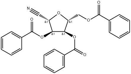 1-氰基-2,3,5-三苯甲酰氧基-beta-D-呋喃核糖,23316-67-8,结构式