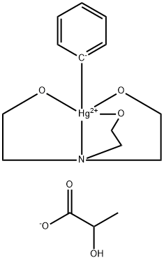 [2,2',2''-nitrilotri(ethanol)-N,O,O',O'']phenylmercury lactate Structure