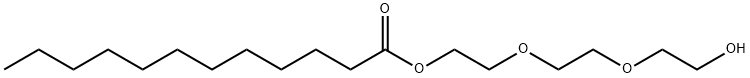 十二烷酸,2-[2-(2-羟基乙氧基)乙氧基]乙酯, 23328-60-1, 结构式