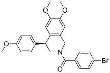 (4S)-1,2,3,4-Tetrahydro-2-(4-bromobenzoyl)-4-(4-methoxyphenyl)-6,7-dimethoxyisoquinoline|