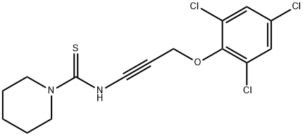 1-Piperidinecarbothioamide, N-[3-(2,4,6-trichlorophenoxy)-1-propyn-1-yl]- Struktur