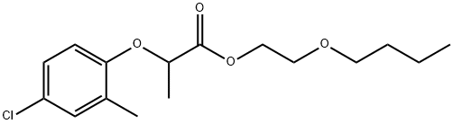 2-(4-クロロ-2-メチルフェノキシ)プロピオン酸2-ブトキシエチル 化学構造式